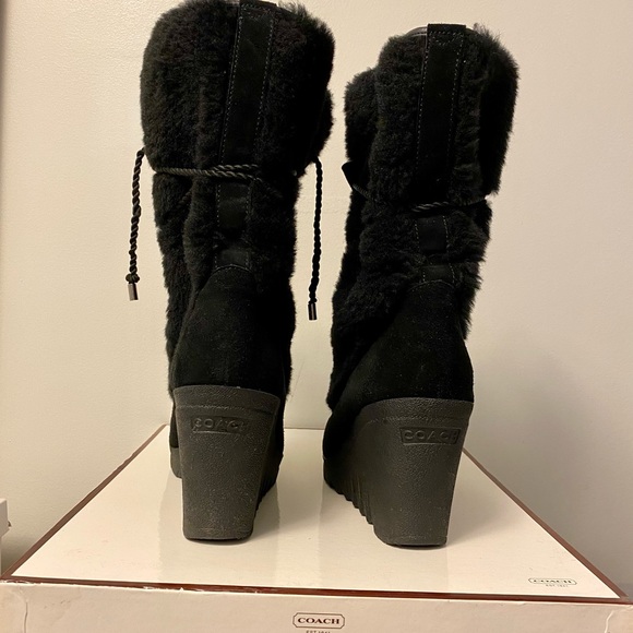 COACH Suede & Shearling Boot - Mandy - Picture 5 of 10